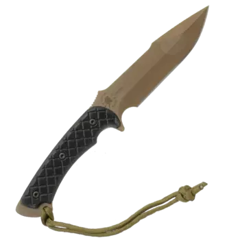 Нож с фиксированным клинком Spartan Blades Horkos, сталь CPM-S35VN Flat Dark Earth, рукоять черная микарта, чехол мультикам