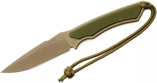 Нож с фиксированным клинком Spartan Blades Phrike, сталь CPM-S35VN Flat Dark Earth, рукоять зеленый G-10, чехол песочный