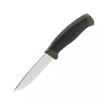 Нож с фиксированным лезвием Morakniv Companion MG (C), углеродистая сталь, рукоять резина/пластик, цвет хаки