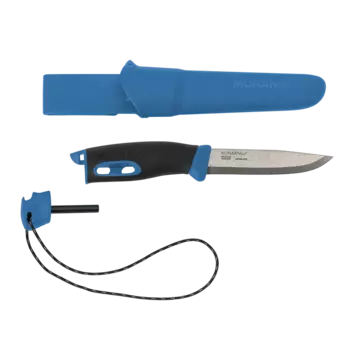 Нож с фиксированным лезвием Morakniv Companion Spark (S) Blue, сталь Sandvik 12C27, рукоять резина/пластик