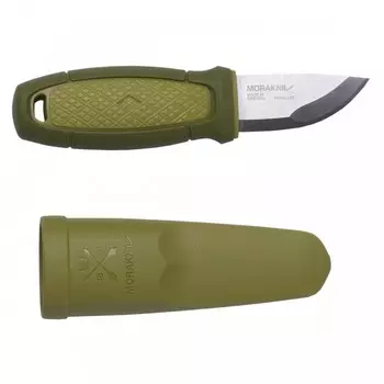Нож с фиксированным лезвием Morakniv Eldris, сталь Sandvik 12С27, рукоять пластик, зеленый