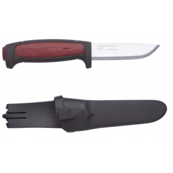 Нож с фиксированным лезвием Morakniv Pro C, углеродистая сталь, рукоять резина/пластик