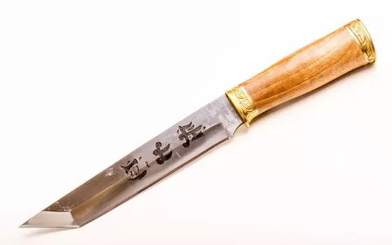 Нож Самурай, Кизляр СТО, сталь 65х13, орех, латунь