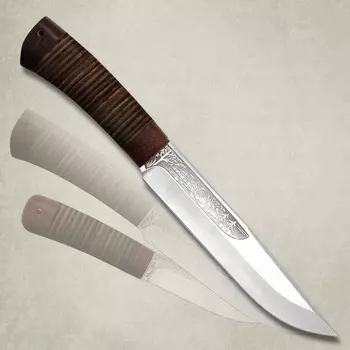 Нож Шашлычный большой, кожа, 100х13м