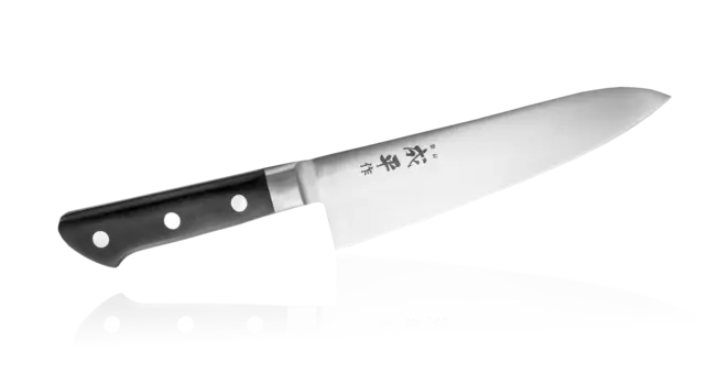 Кухонный Шеф нож Tojiro Fuji Cutlery Narihira FC-42, сталь Mo-V, рукоять пластик, черный