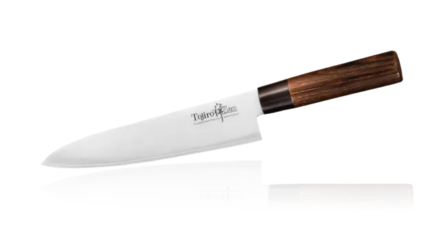 Нож Шефа ZEN, Tojiro, FD-564, сталь VG-10, коричневый