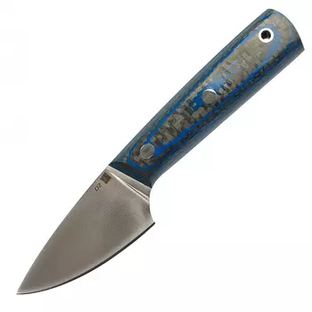 Нож шейный Помощник, сталь D2, карбон