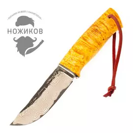 Нож Шмель, 40х13-ШХ15-40Х13, карельская береза