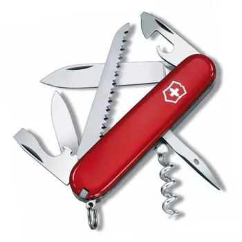 Складной швейцарский нож Victorinox Camper, сталь X55CrMo14, рукоять Cellidor®, красный, 13 функций, 91мм