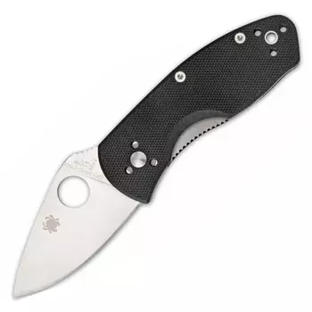 Нож складной Ambitious Spyderco 148GP, сталь 8Cr13MOV Satin Plain, рукоять стеклотекстолит G-10, чёрный