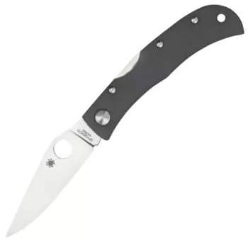 Нож складной Baby Horn Spyderco CX08GGYP, сталь VG-10 Satin Plain, рукоять стеклотекстолит G10, серый