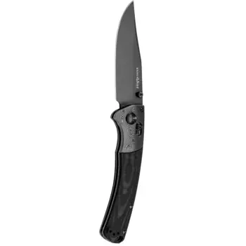 Нож складной Benchmade BM15080BK-191 Crooked River, сталь CPM-20CV, дамаск/карбон