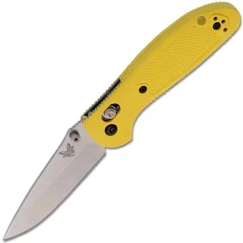Нож складной Benchmade Mini Griptilian, сталь S30V, рукоять желтый нейлон