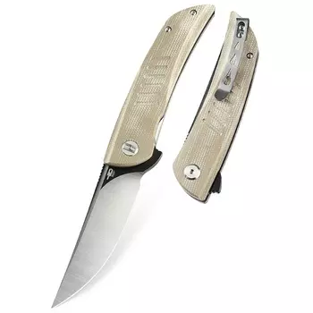 Нож складной Bestech Swift, сталь D2, рукоять микарта, бежевый