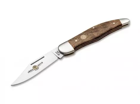 Нож складной Boker 20-20 Anniversary 150, сталь 440С, рукоять кап березы