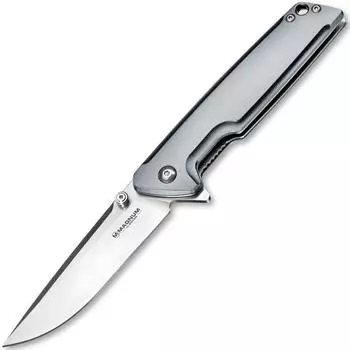 Нож складной Boker Magnum Straight Brother, сталь 440A Satin Plain, рукоять анодированный алюминий, 01MB722