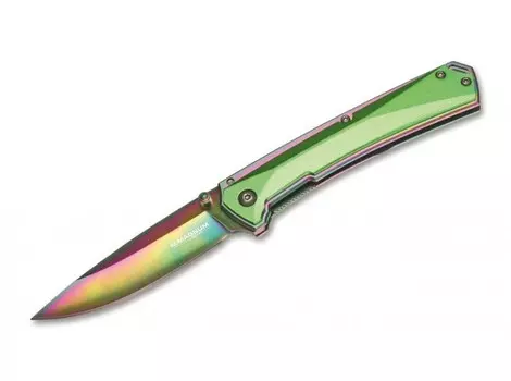 Нож складной Boker Matte Rainbow, сталь 440A, рукоять сталь