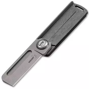 Нож складной Boker Plus Darriel Caston Design Rocket G10, сталь клинка 9Cr13CoMoV Bead Blasted Plain, рукоять нержавеющая сталь/стеклотекстолит G10, 01BO263