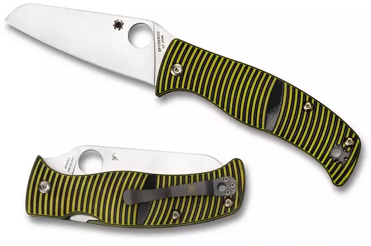Нож складной Caribbean Sheepfoot Spyderco, сталь LC200N, рукоять G10