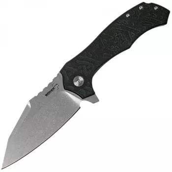 Нож складной CFM-A1 - Boker Plus 01BO766, сталь Sandvik™ 14C28N Stonewash, материал стеклотекстолит G10/нержавеющая сталь