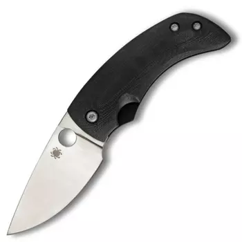 Нож складной Filip De Leeuw’s Friction Folder Spyderco 167GP, сталь VG-10 Satin Plain, рукоять стеклотекстолит G10, чёрный