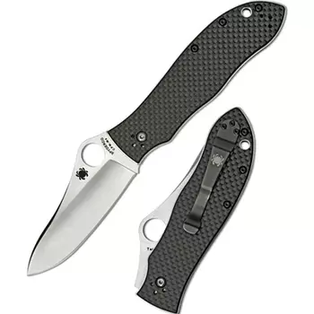 Нож складной Gayle Bradley Spyderco 134CFP, сталь CPM M4 Satin Plain, рукоять стеклотекстолит G10/карбон, чёрный