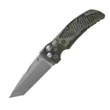 Нож складной Hogue EX-01 Auto Tanto, сталь 154CM, рукоять стеклотекстолит G-Mascus®, серо-зеленый