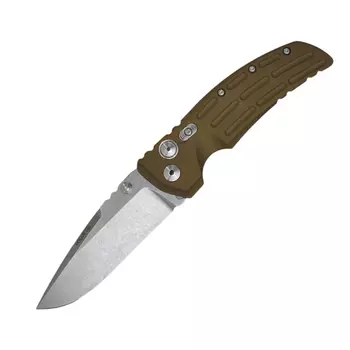 Нож складной Hogue EX-01 Drop Point, сталь 154CM, рукоять 6061 T-6 Aluminium, зеленый