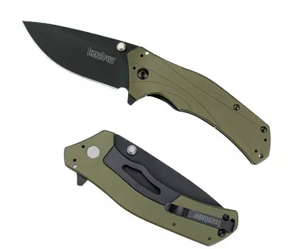 Нож складной KERSHAW Knockout с оливковой рукоятью