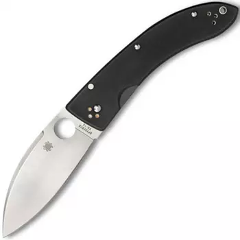 Нож складной Lil' Lum Large Chinese Folder Spyderco 143GP, сталь VG-10 Satin Plain, рукоять стеклотекстолит G10, чёрный