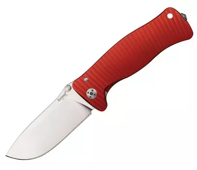 Нож складной LionSteel SR1A RS RED, сталь D2 Satin Finish, рукоять алюминий (Solid®), красный