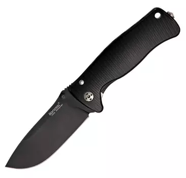 Нож складной LionSteel SR2A BB Mini, сталь Uddeholm Sleipner® Black Finish, рукоять алюминий (Solid®), чёрный
