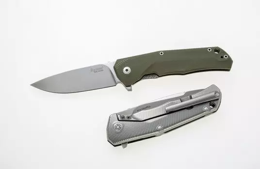 Нож складной LionSteel TRE GGR, рукоять G10/Matte Titanium Handle, зелёный