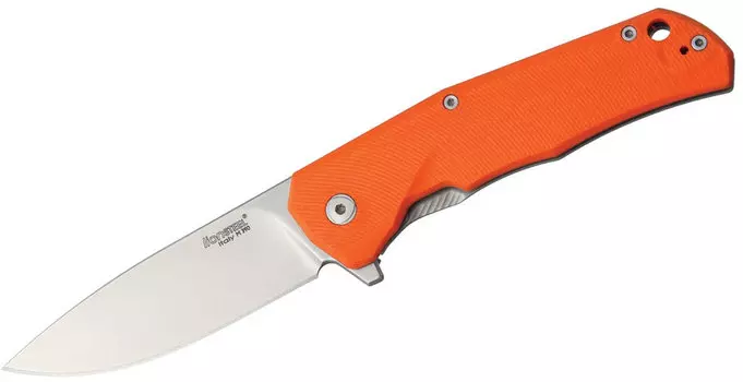 Нож складной LionSteel TRE GOR, сталь M390, рукоять G10/титан, оранжевый