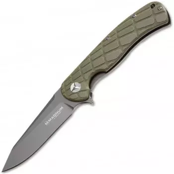 Нож складной Magnum Foxtrott Sierra - Boker 01MB705, сталь 440B Titanium Nitride, рукоять стеклотекстолит G10/нержавеющая сталь