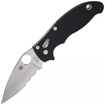 Нож складной Manix 2 - Spyderco 101GPS2, сталь Crucible CPM® S30V™ Satin Combo, рукоять G10, чёрный