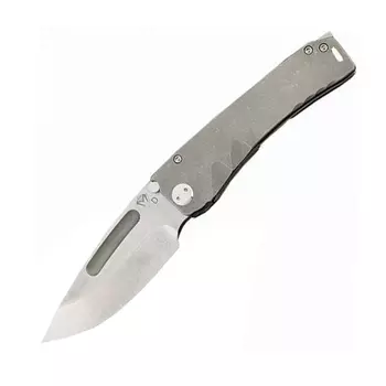 Нож складной Medford Marauder Drop Point, сталь D2 Tool Steel, рукоять титановый сплав, серый