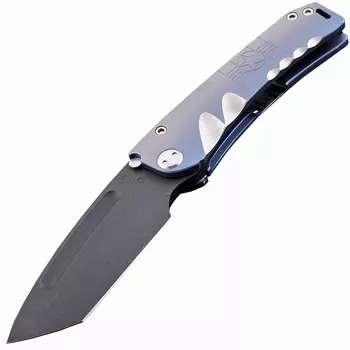 Нож складной Medford Marauder Tanto, сталь D2 Tool Steel PVD, рукоять титановый сплав, голубой