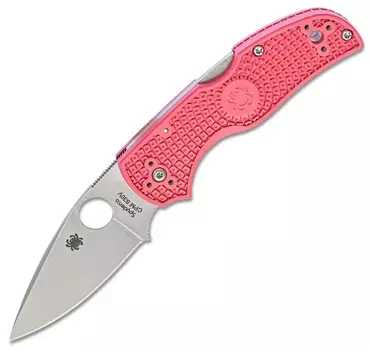 Нож складной Native® 5 Pink Spyderco 41PPN5, сталь СРМ® S30V Satin Plain, рукоять термопластик FRN, розовый