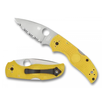 Нож складной Native 5 Serrated Spyderco, сталь LC200N, рукоять FRN