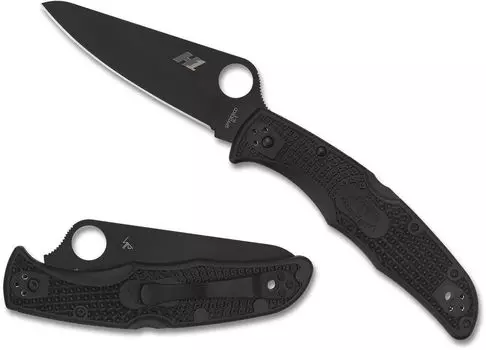 Нож складной Pacific Salt 2 Spyderco, сталь H1 Black Carbonitride Plain, рукоять термопластик FRN