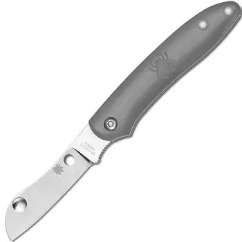 Нож складной Roadie™ Spyderco 189PGY TSA Knife (Transportation Security Administration), сталь N690Co Satin Plain, рукоять термопластик FRN, серый