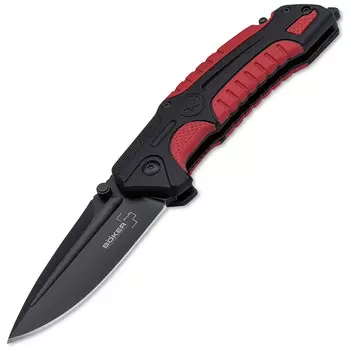 Складной нож Boker Plus Savior 1 , сталь Sandvik™ 12С27, рукоять термопластик FRP, чёрно-красный