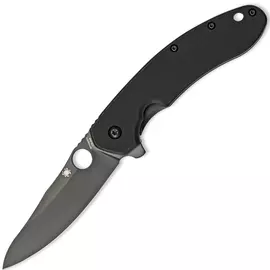 Нож складной Southard Folder™ Black - Spyderco 156GPBBK, сталь Carpenter CTS™ - 204P Micro-Melt® Alloy Black TiCN Coating Plain, рукоять титан/стеклотекстолит G10 чёрный