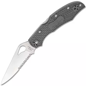 Нож складной Spyderco Byrd Cara Cara 2, сталь 8Cr13MoV, рукоять серый термопластик FRN