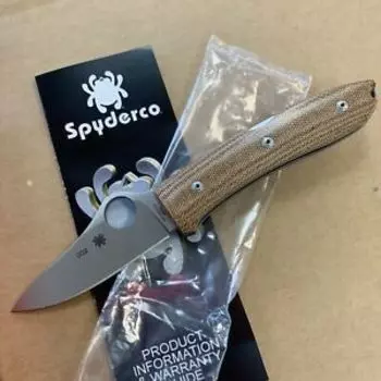 Нож складной SpyOpera Spyderco, сталь M390, рукоять микарта