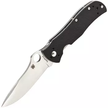 Нож складной Starmate Spyderco 55GP, сталь VG-10 Satin Plain, рукоять стеклотекстолит G10, чёрный