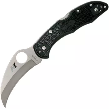 Нож складной Tasman Salt™ 2 Spyderco 106PBK2, сталь H1 Satin Plain, рукоять термопластик FRN, чёрный