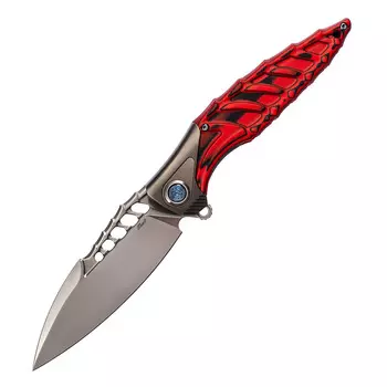 Нож складной Thor 7 Rikeknife, сталь 154CM, Red Titanium/G10