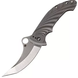 Нож складной Tighe Stick Spyderco 198TIP, сталь Crucible CPM® S90V™ (420V) Satin Plain, рукоять титан
